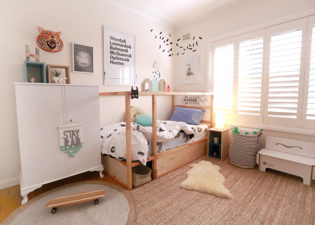 Boys bedroom, IKEA KURA hack, TUBU Kids