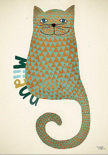 Michelle Carlslund Miiauu cat print