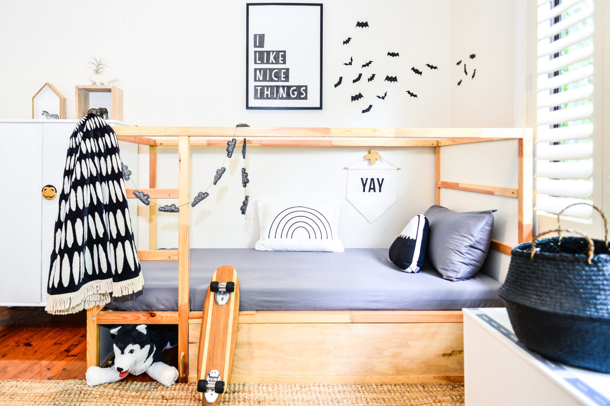 Boys room makeover with Moonlit Sleep organic bed linen