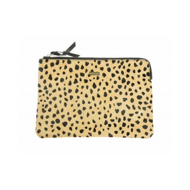 Leopard print clutch