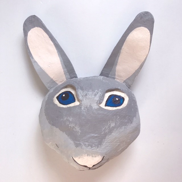 animal head paper mache