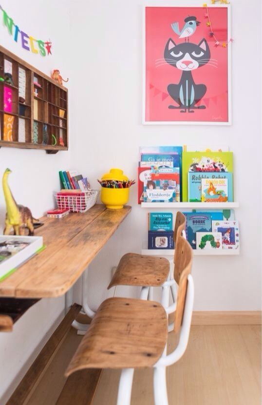 Vintage kids desk and chair inspo