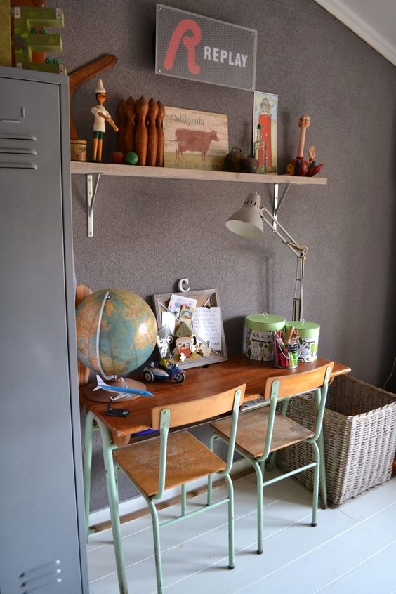 kids table and chairs vintage inspo