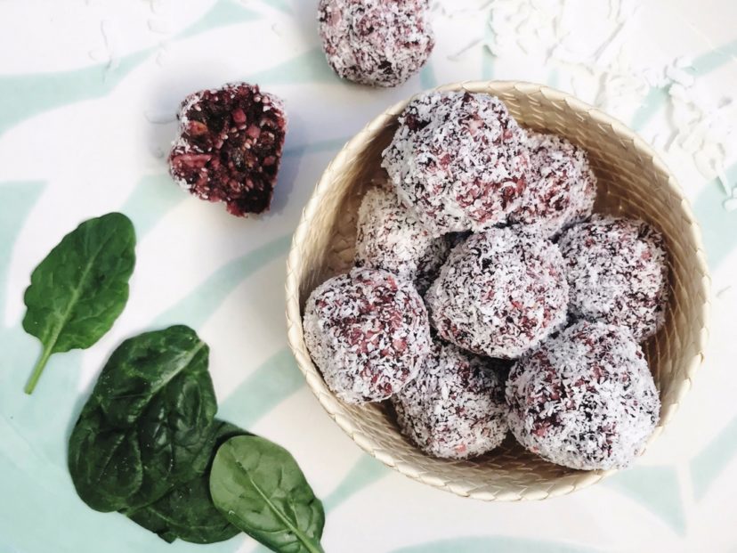 Beetroot bliss balls, wholesome fod