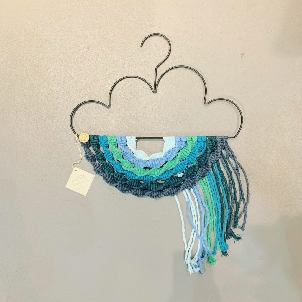 Sea Shade Macrame cloud hanger, Hope & Buddy