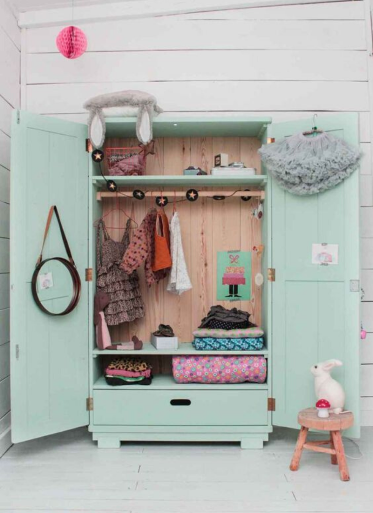 Turquoise vintage wardrobe