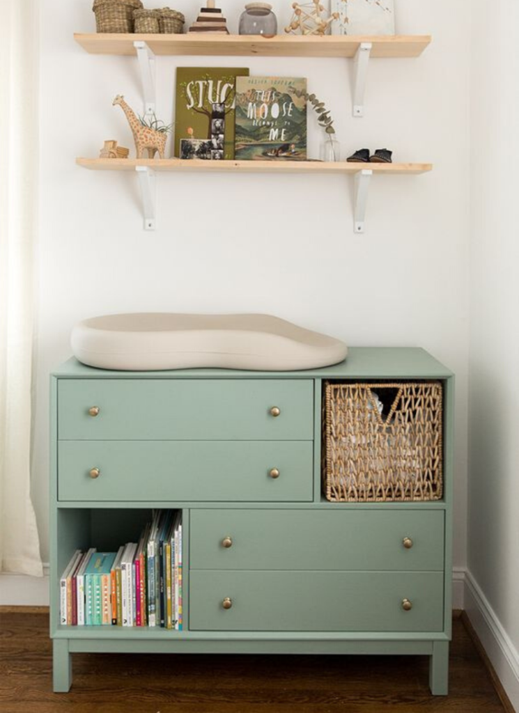 Light green vintage drawers